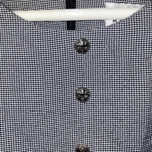 Vintage Miss Dorhy A-Line Dress With Button Front & Striped Hem Size 12 - Picture 3 of 8